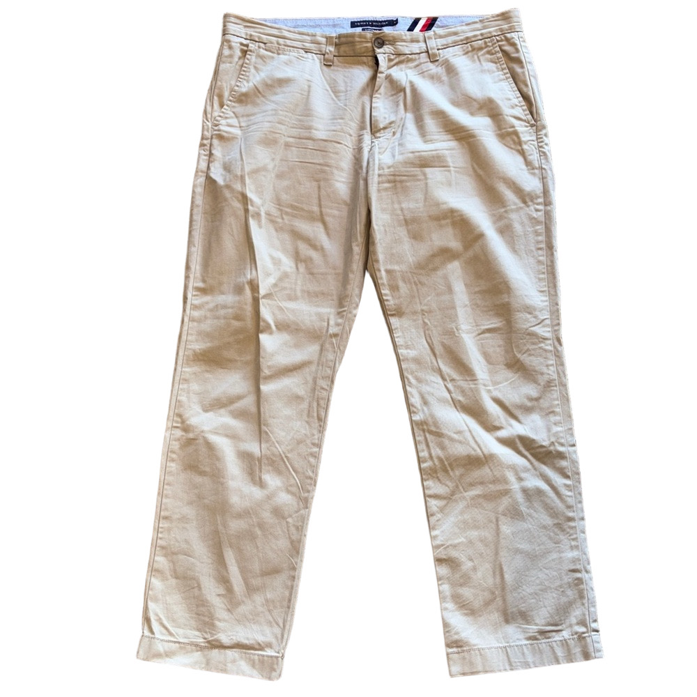 Tommy Hilfiger Mens 36 Tan Custom Fit Pants - Picture 3 of 5